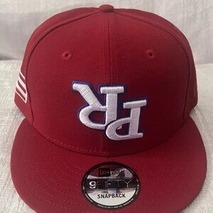 New Era Puerto Rico Upside Down Logo Rican Flag PR 9Fifty 950 Snapback Hat Cap
